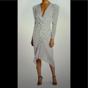 Ronny Kobo Astrid Silk-Blend Maxi Dress Polka Dot S